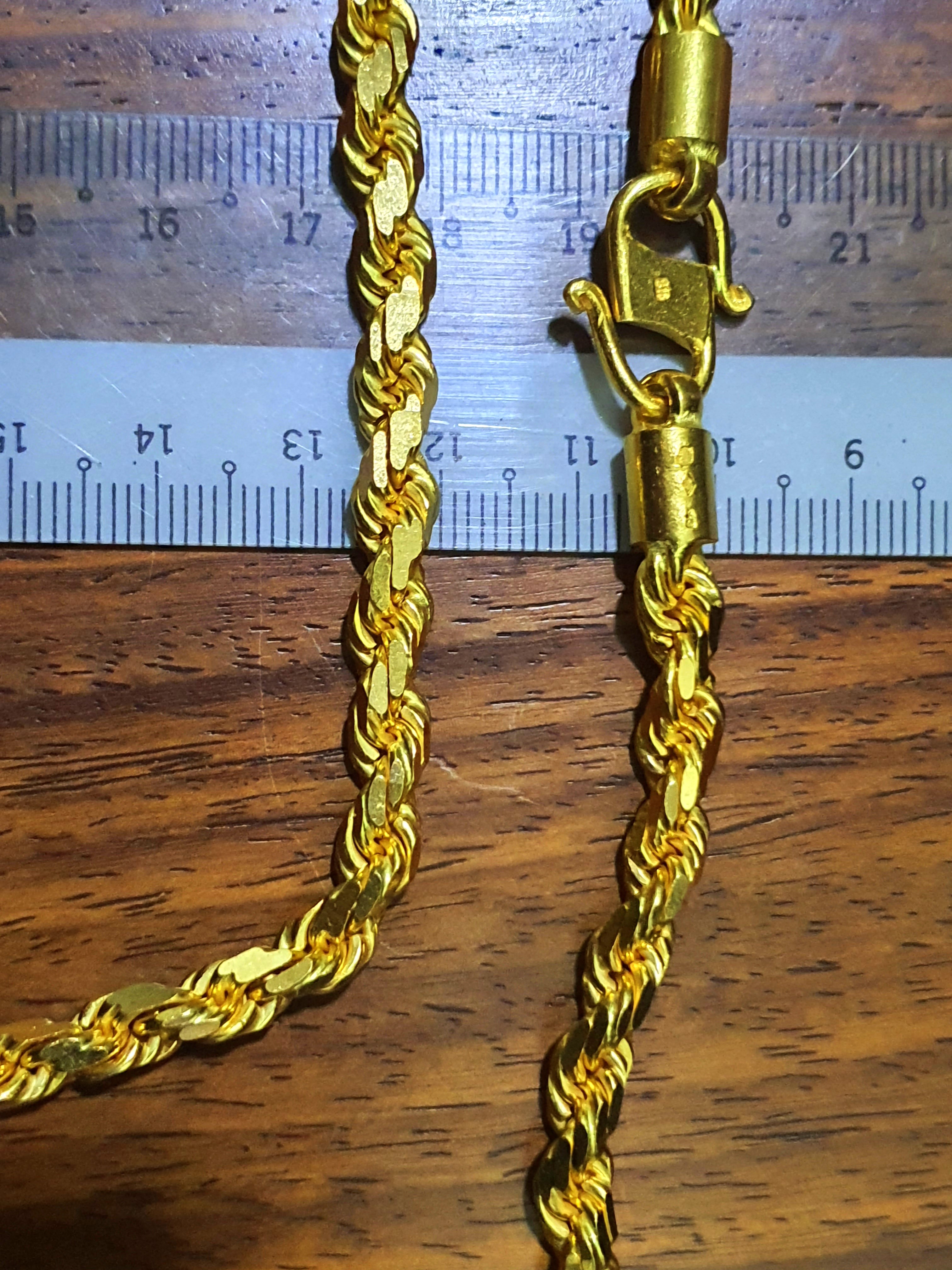 Gold thick rope best sale chain