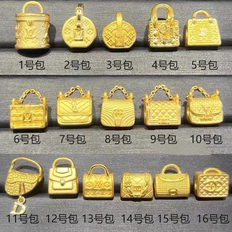 999 branded Bag Gold charms