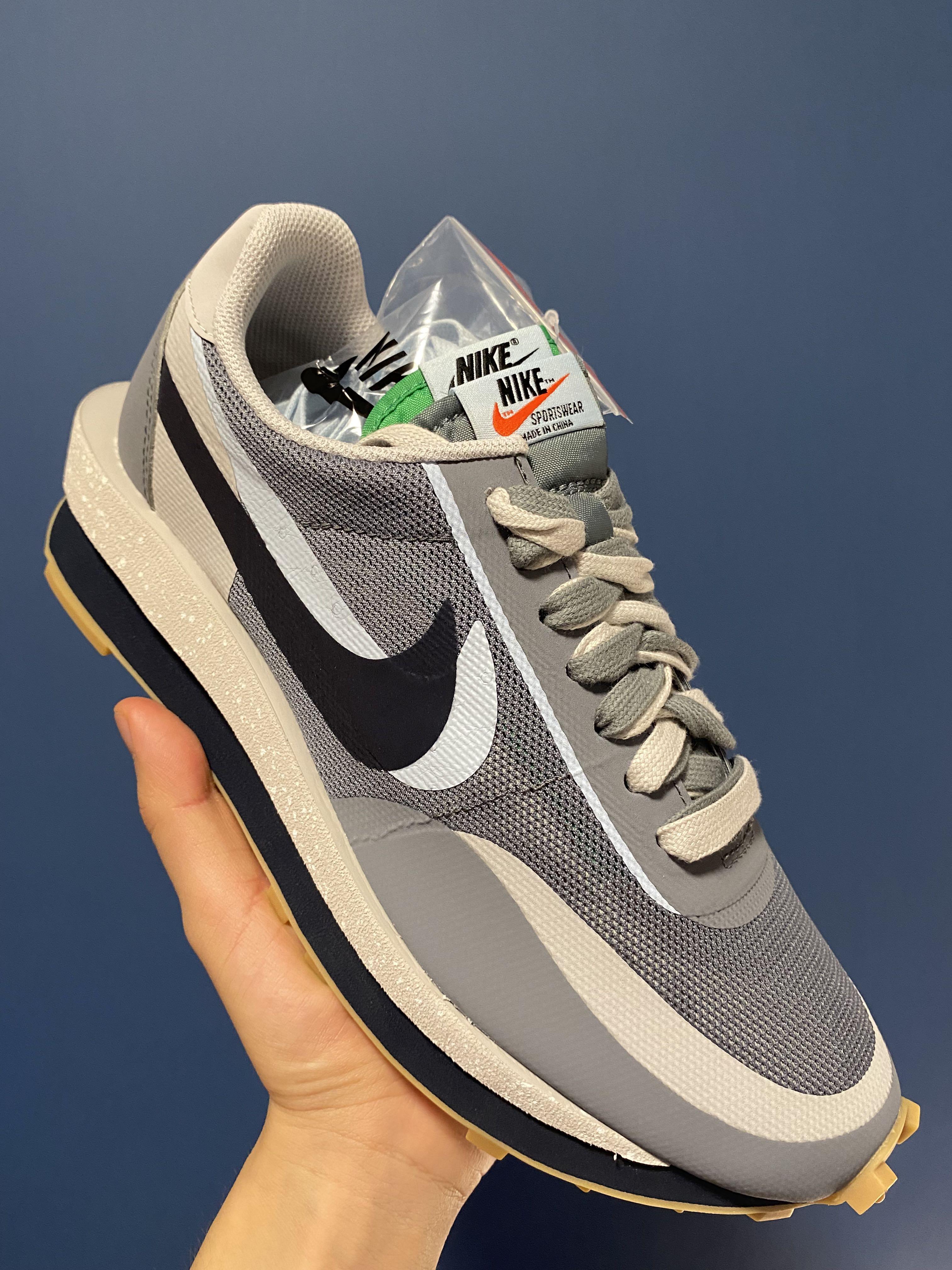 全新US9 CLOT x sacai x Nike LDV Waffle “Cool Grey” 陳冠希三方聯名