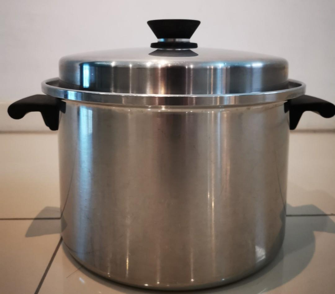 Amway Queen Cookware 7Ply Multiply 18/8 Stainless Steel 6 Litre 11" Stock Pot, Furniture & Home