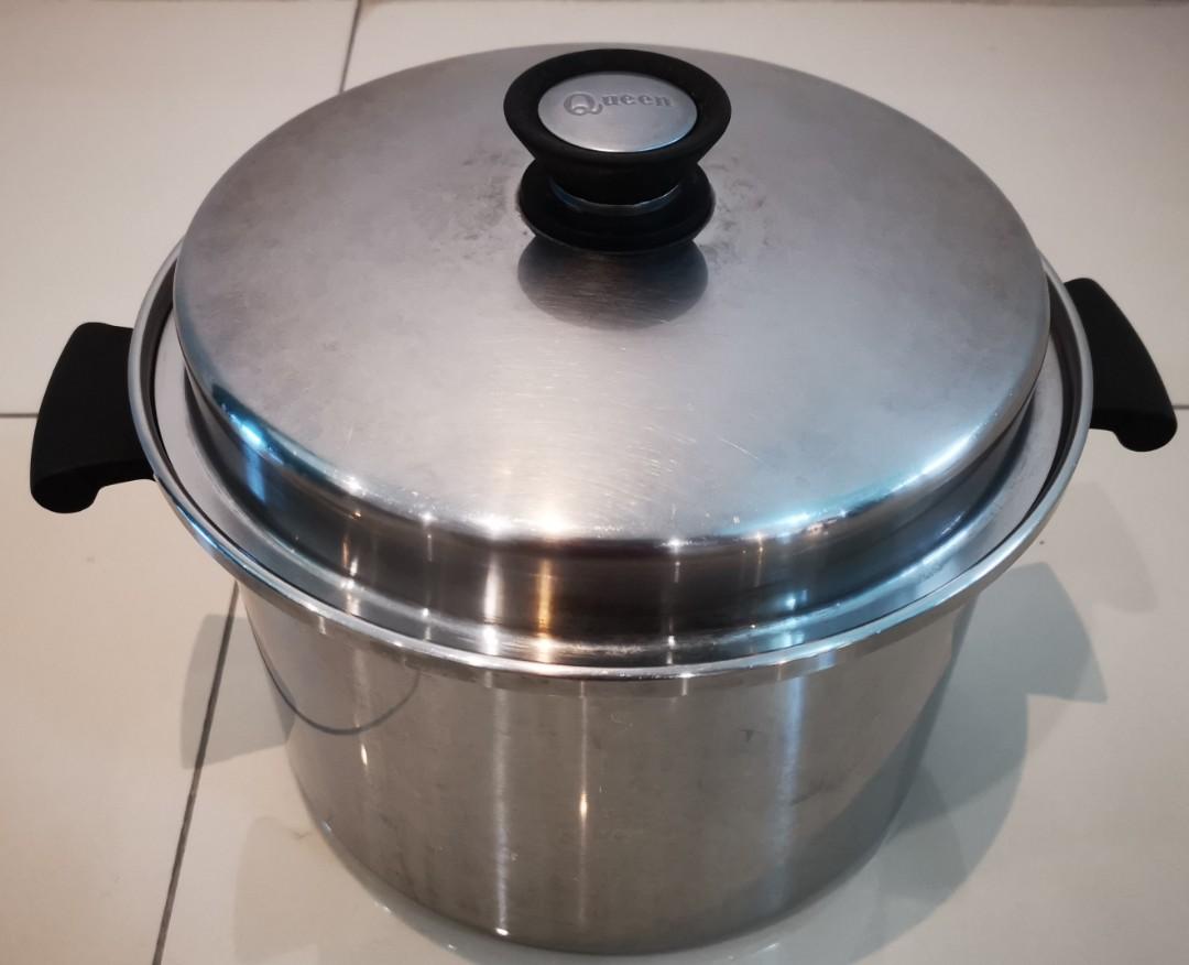 Amway Queen Cookware 7Ply Multiply 18/8 Stainless Steel 6 Litre 11" Stock Pot, Furniture & Home