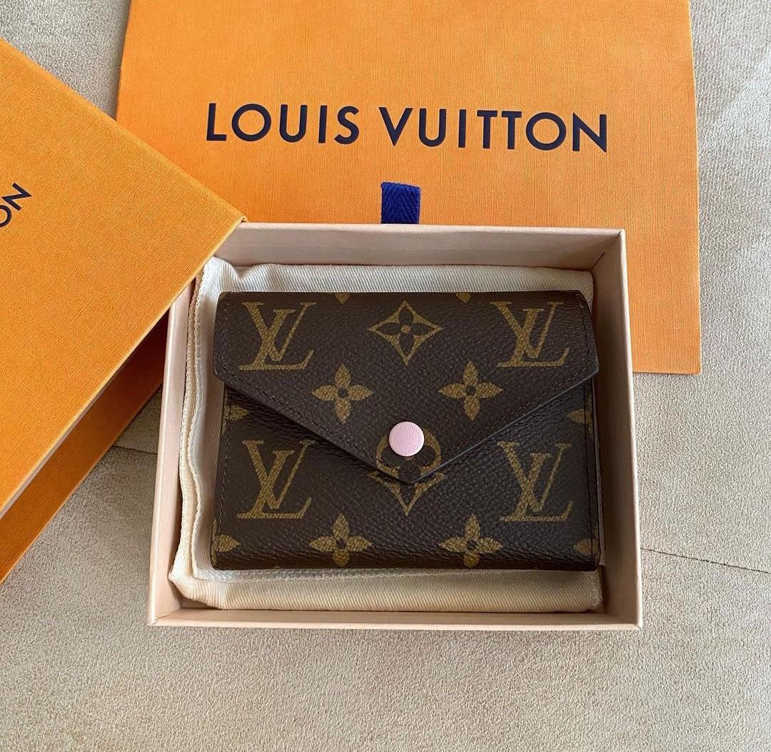 Giftable Preloved Louis Vuitton Monogram Victorine Trifold Wallet with Rose Ballerine Interior FH4260 101023