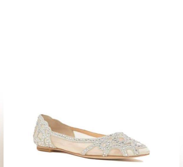 Badgley mischka gigi outlet flats ivory