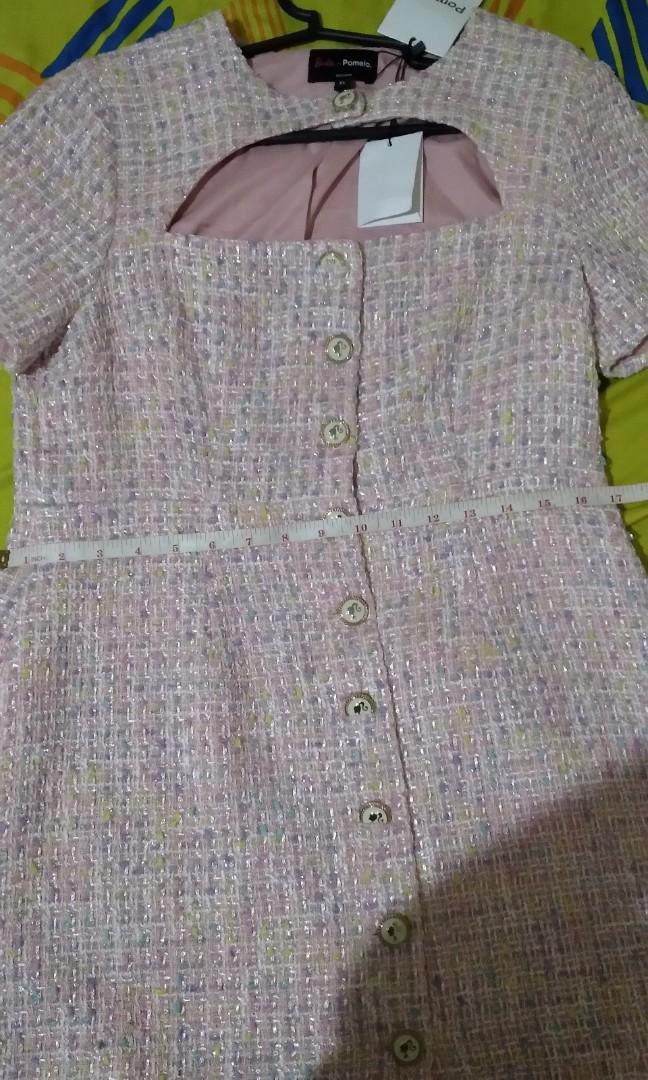 Barbie x Pomelo tweed dress, Women's Fashion, Dresses & Sets, Dresses