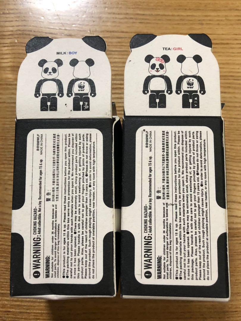 BE@RBRICK WWF Bearbrick Milk Tea 100% - TEA Panda – Medicom milk 