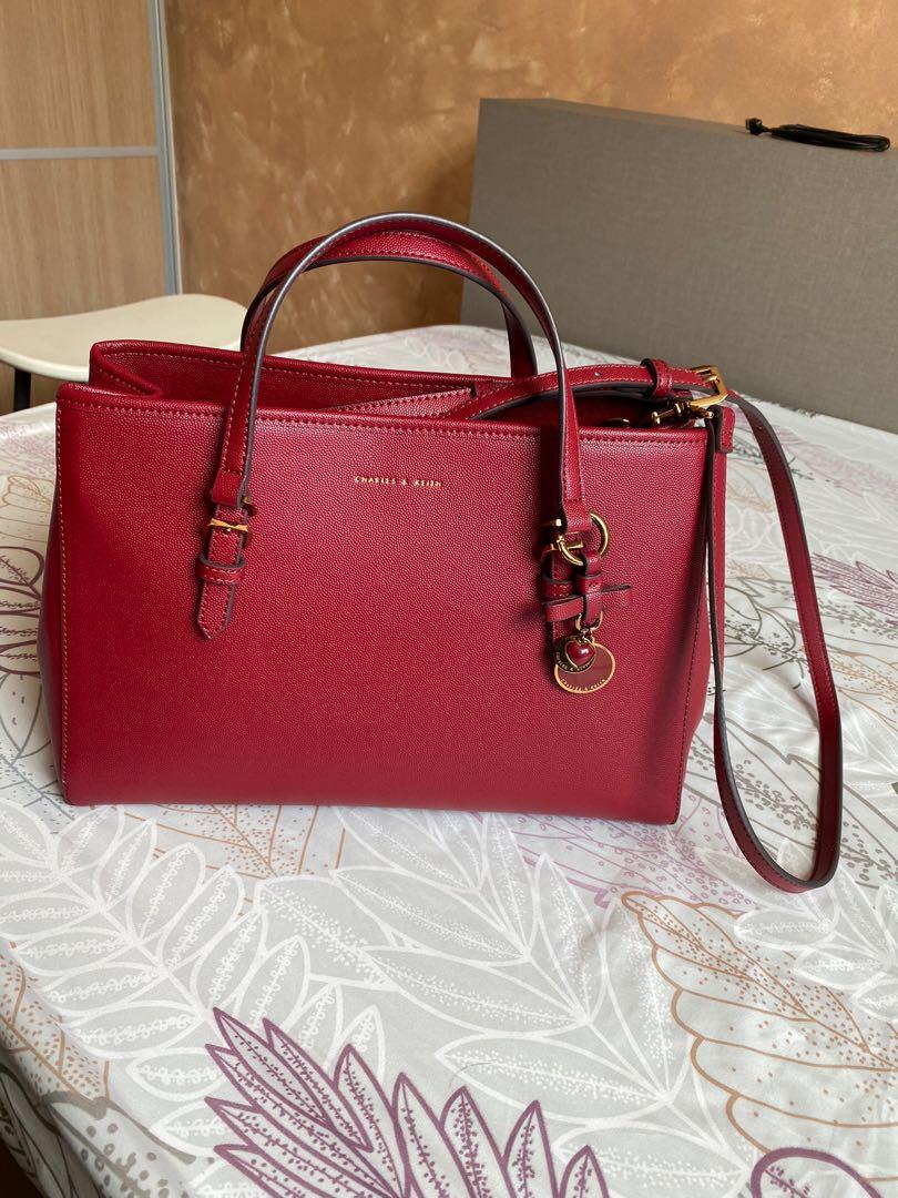 Charles & store keith red bag
