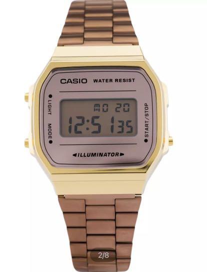 Casio a168w rose gold sale