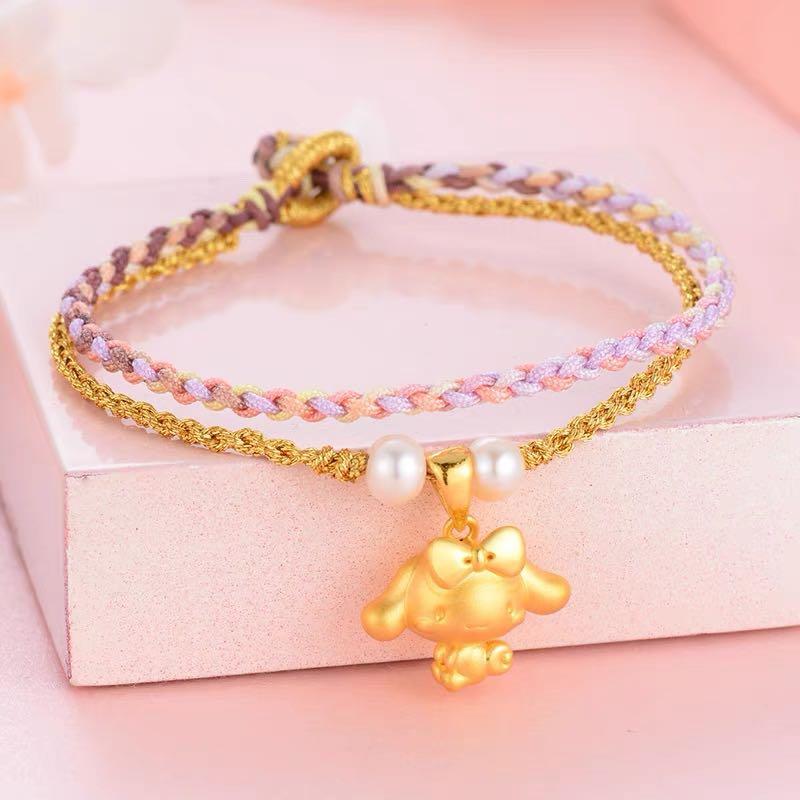 Gold charm bracelets for girls store