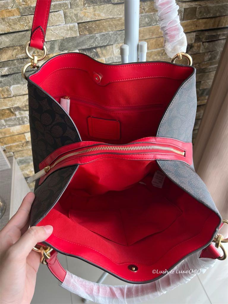 Coach Hallie Shoulder Bag in Signature Canvas