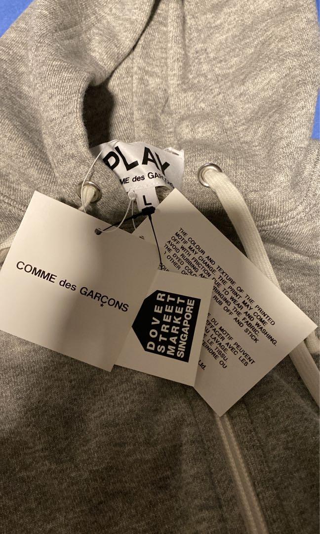 Comme Des Garcons PLAY zip up hoodie Men s Fashion Coats Jackets and Outerwear on Carousell