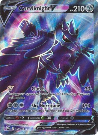 corviknight v pokemon card value English - 156/163 30 Retreat Cost Corviknight V 2022 Pokemon Silver