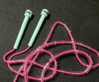 Extra Durable Heavy Beaded Jump Rope / High Quality Skipping Rope Hot Pink