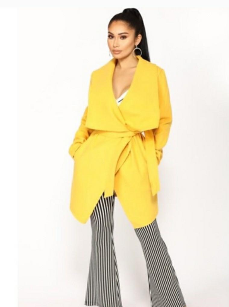 Yellow 2025 wrap coat