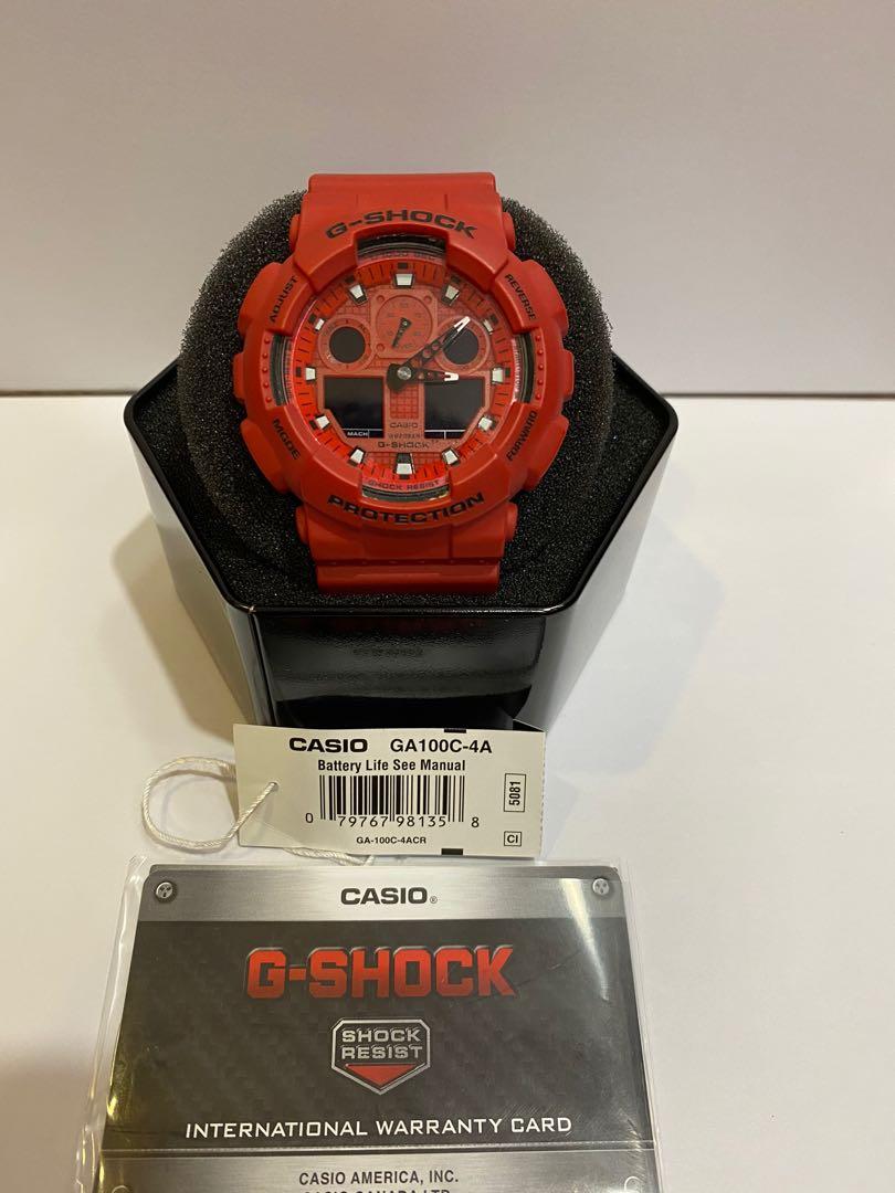 Gshock GA 100C-4A, Luxury, Watches on Carousell