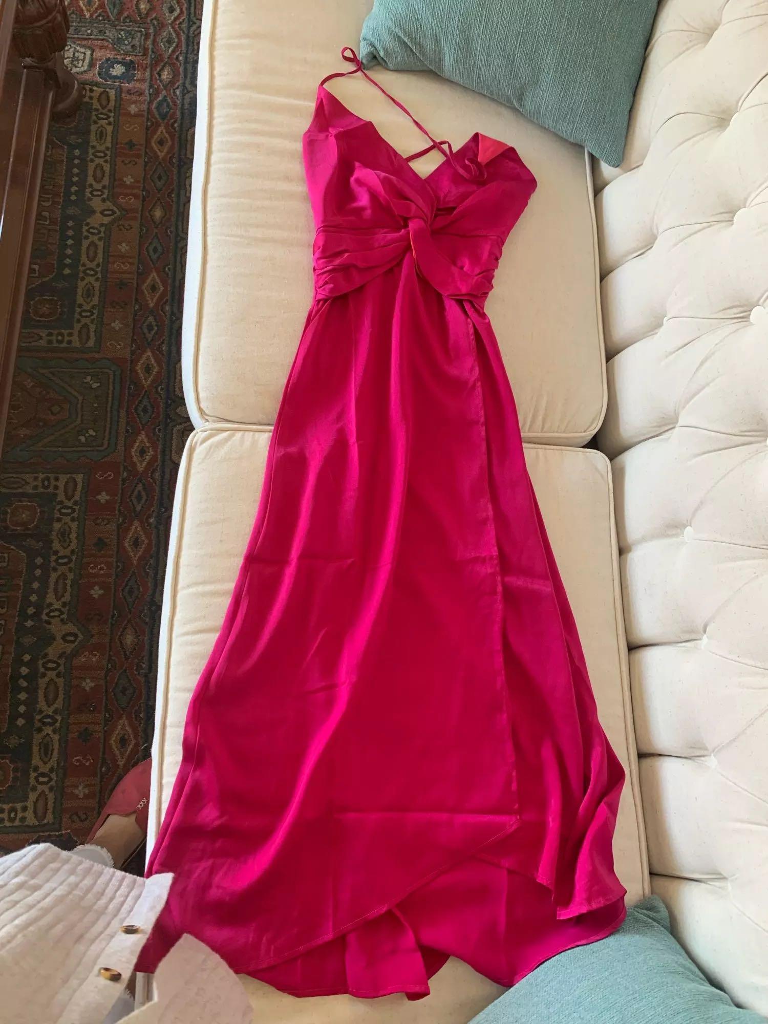 pink zara dress midi