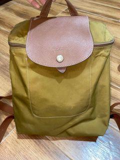 AUTHENTIC Longchamp Le Pliage Brown Backpack