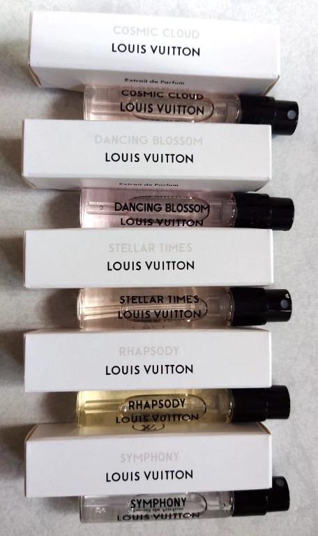 3 x Louis Vuitton 2ml Perfume Les Extraits Cosmic Cloud Stellar