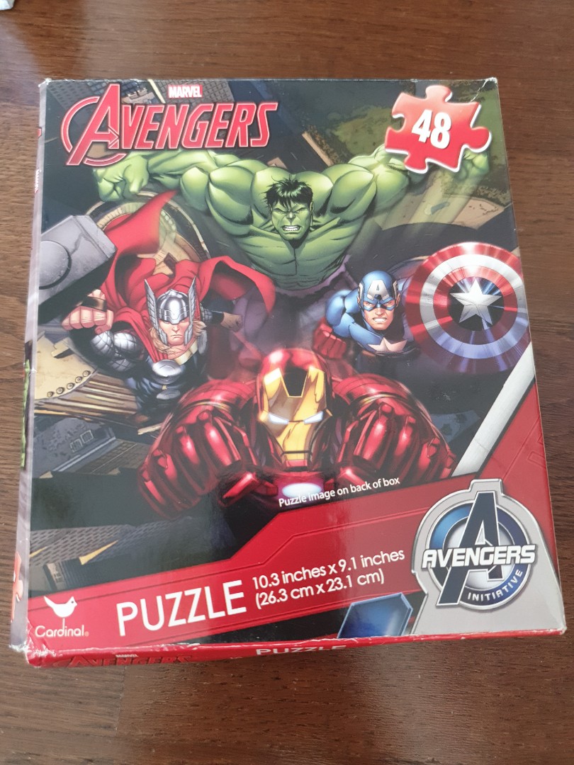 Cardinal Avengers 48 Piece Puzzle Sealed Box Hulk Superheros Marvel Comics 