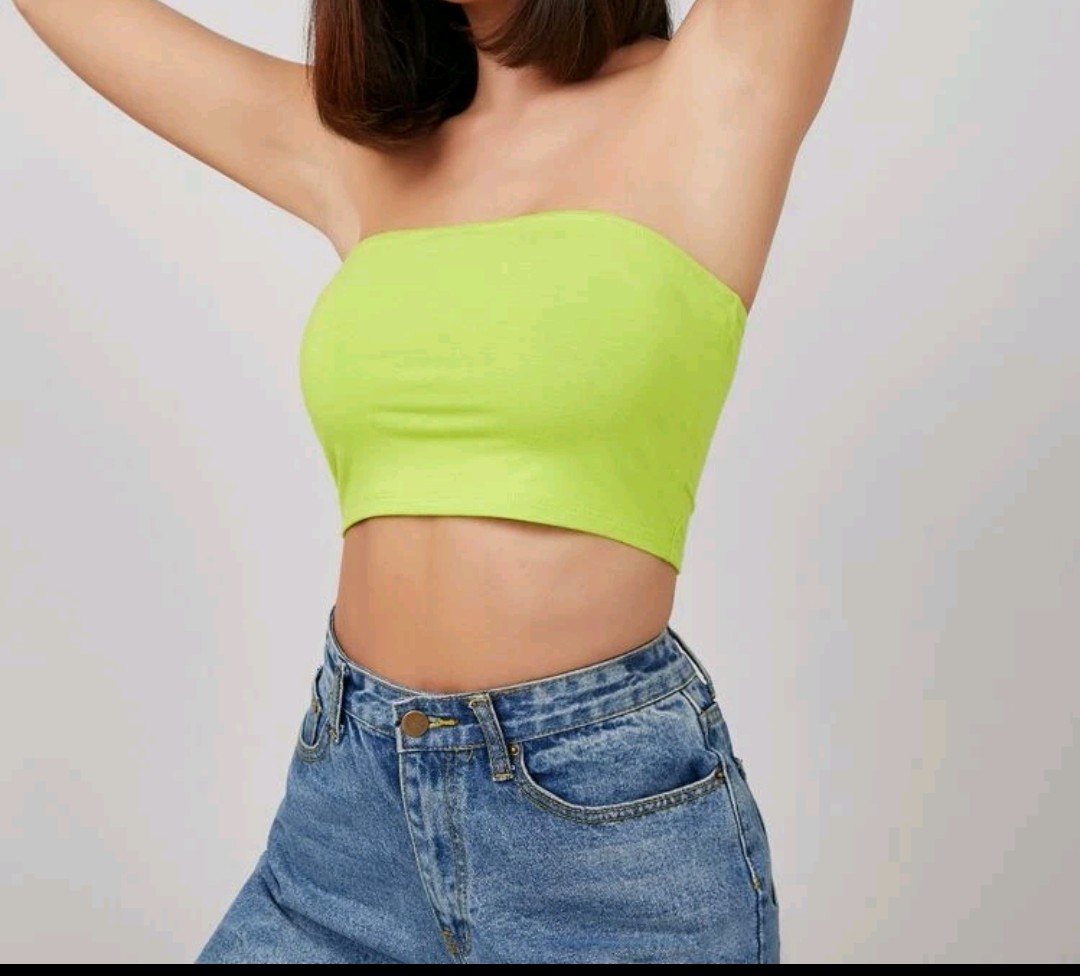 Neon yellow tube top store