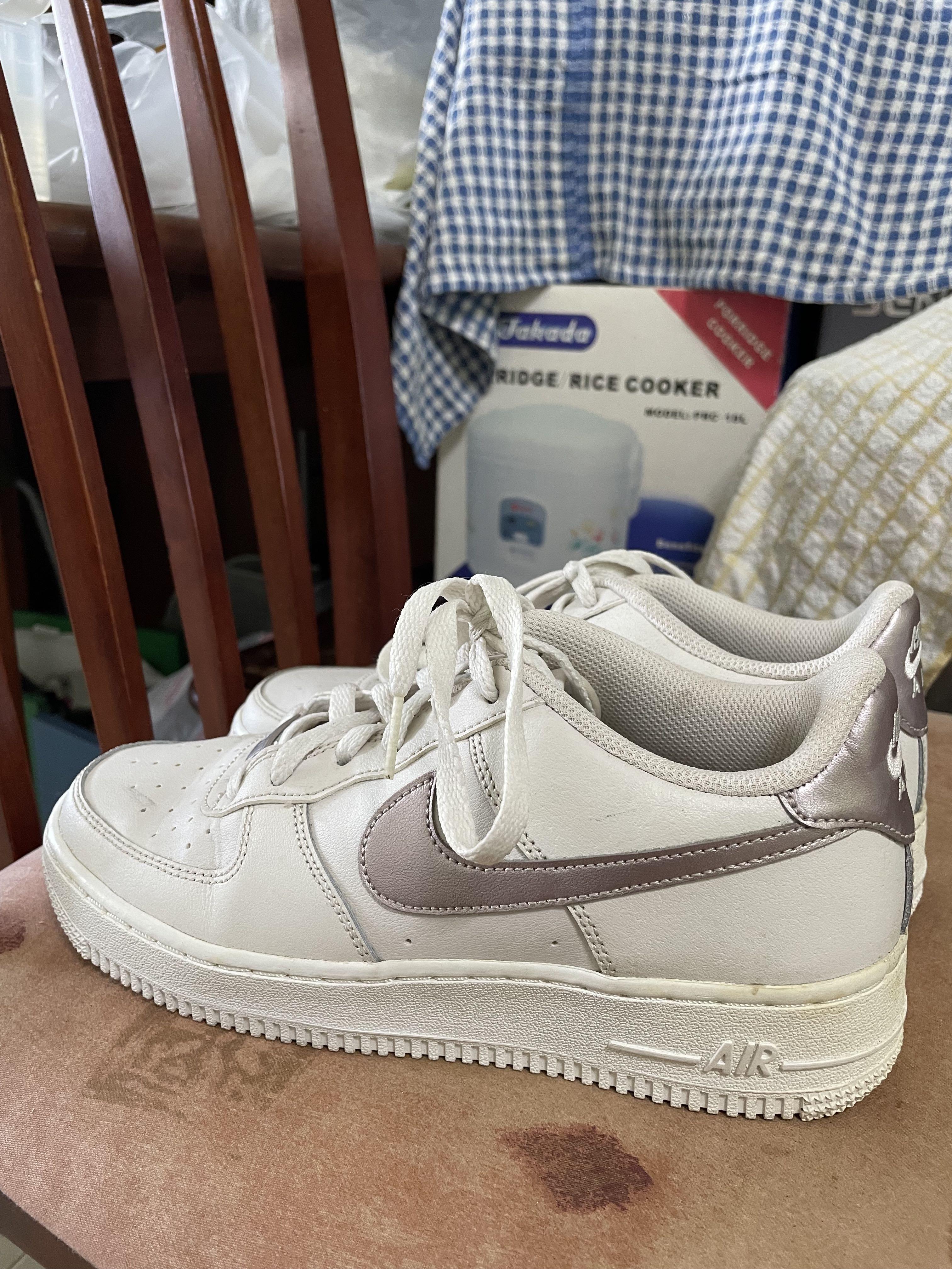 White and gold air cheap force ones