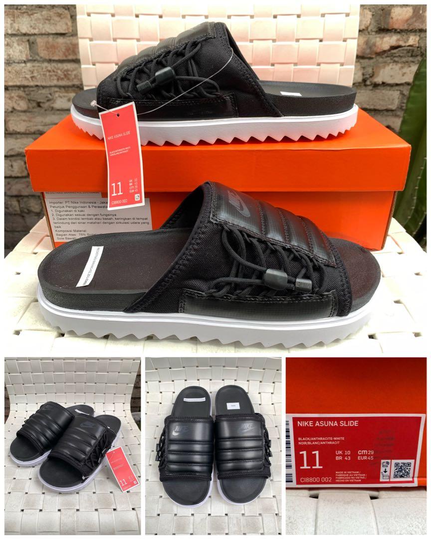 Nike Asuna Black \u0026 White, Fesyen Pria 