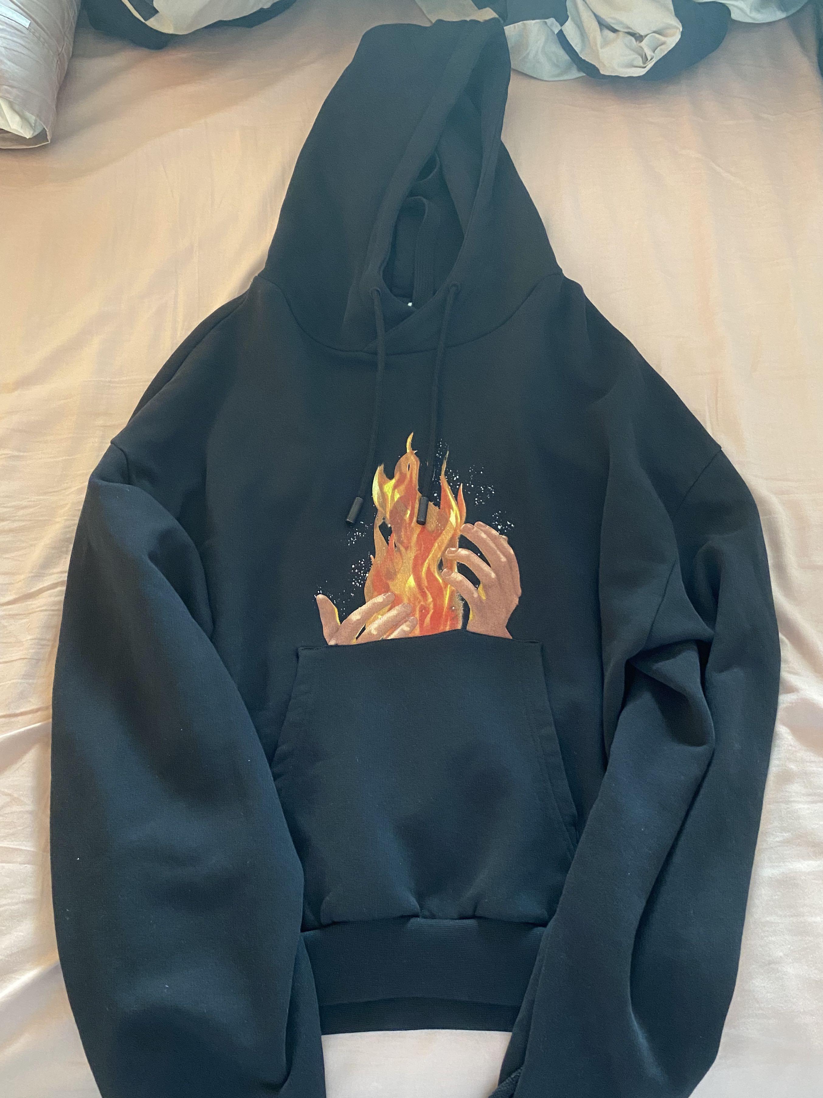 Off white on sale hoodie fire