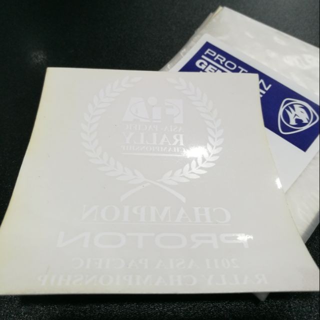 ORIGINAL PROTON 2011 FIA APRC CHAMPION STICKER, Auto Accessories on ...