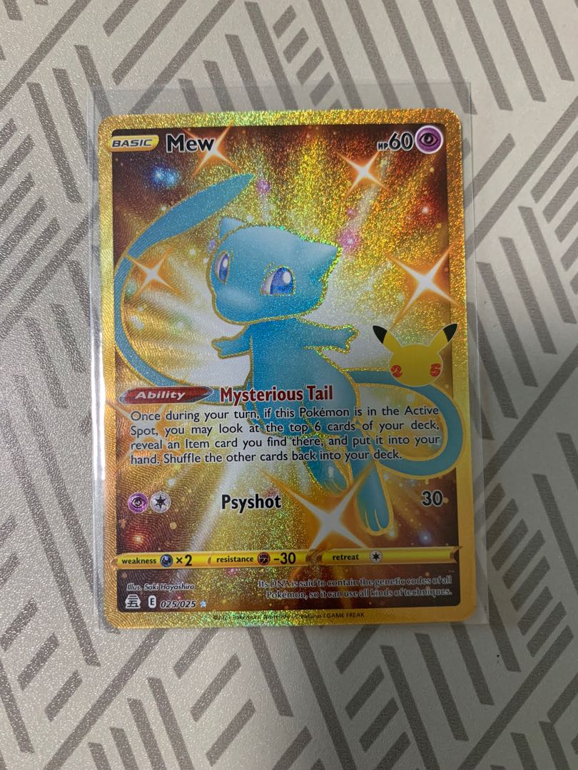 Pokemon Celebrations 25th Anniversary Mew Gold Card for Sale in Seattle, WA  - OfferUp