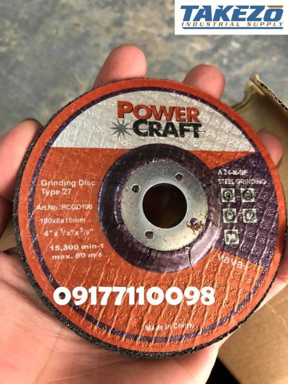 Power Craft Grinding Disc (Category: Construction & Building Materials) located in Manila. Submitted by joeyroque09 (Listing ID 1119680863, Image 1). Description: Power Craft Grinding Disc 4" x 1/4" x 5/8" - P39 7" x 1/4" x 7/8" - P94 Contact 09177110098 for FAST TRANSACTIONS. ______ Location: Mayhaligue St. Abad Santos Manila Waze: Takezo Industrial Supply (Landmark: Uno High School) 126 Medicion 2B Imus Cavite Waze: Takezo Industrial Supply (La
