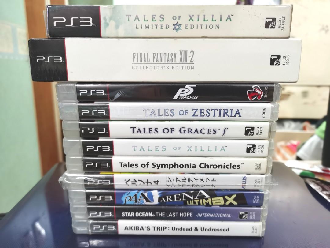 Ps3 games for sale (Category: PlayStation) located in Mandaluyong City. Submitted by chan.ningtatum (Listing ID 1119781512, Image 1). Description: Tales of Xillia Limited Edition - 3k Final Fantasy XIII-2 Collectors (Sealed) - 3k Persona 5 (Sealed) - 2.5k Tales of Zestiria (Sealed) - 1.5k Tales of Graces F - 1.5k Tales of Xillia - 1.5k Tales of Symphonia Chronicles - 2k Persona 4 Arena The Ultimate (Sealed) - 2k Persona 4 Arena Ultimax (Sealed) -