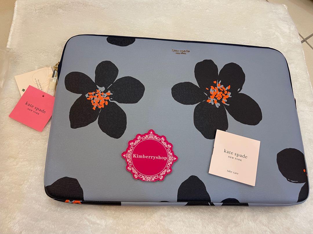 Ready Stock authentic Kate Spade laptop bag 8ARU6321 bluheromul grand floral  universal sleeve, Luxury, Accessories on Carousell