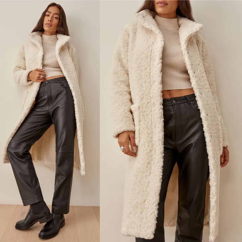 Reformation Bromley Coat in Ivory 