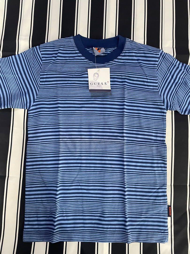 Guess blue outlet striped shirt