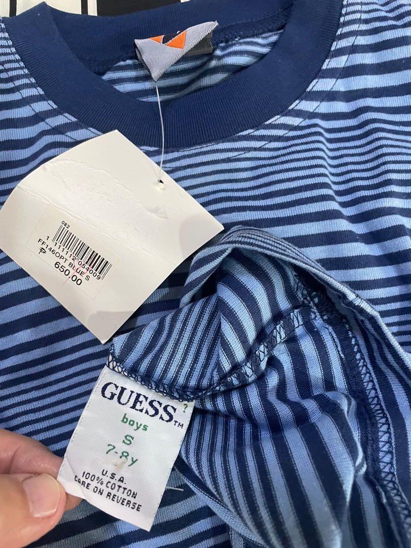 SALE GUESS BOYS STRIPED T SHIRT Men s Fashion Tops Sets