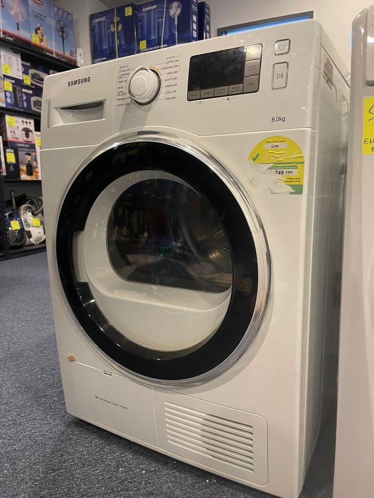 Samsung 8kg condenser dryer dv80h4200cw, TV & Home Appliances, Washing