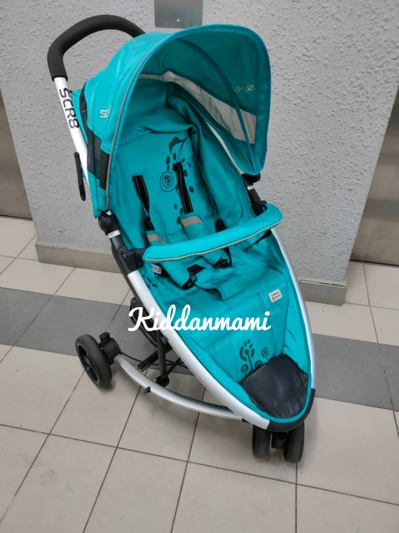 SCR8 Stroller Metallic Turqoise Babies Kids Going Out