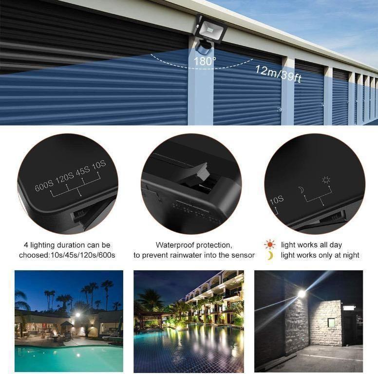 Security Lights with Motion Sensor, MEIKEE 35W PIR Light, Super Bright  3500Lumen LED Sensor Flood Lights Outdoor, IP66 Waterproof Perfect for  Garage, Garden and Forecourt (M3156), Furniture  Home Living, Lighting 