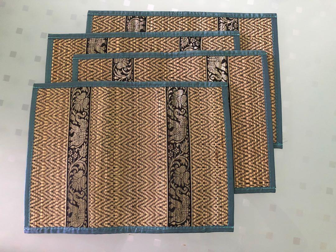Set of 4 placemats and coasters, Furniture & Home Living, Kitchenware