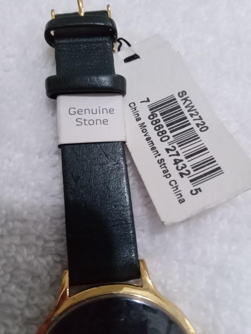 Anita green clearance leather stone watch