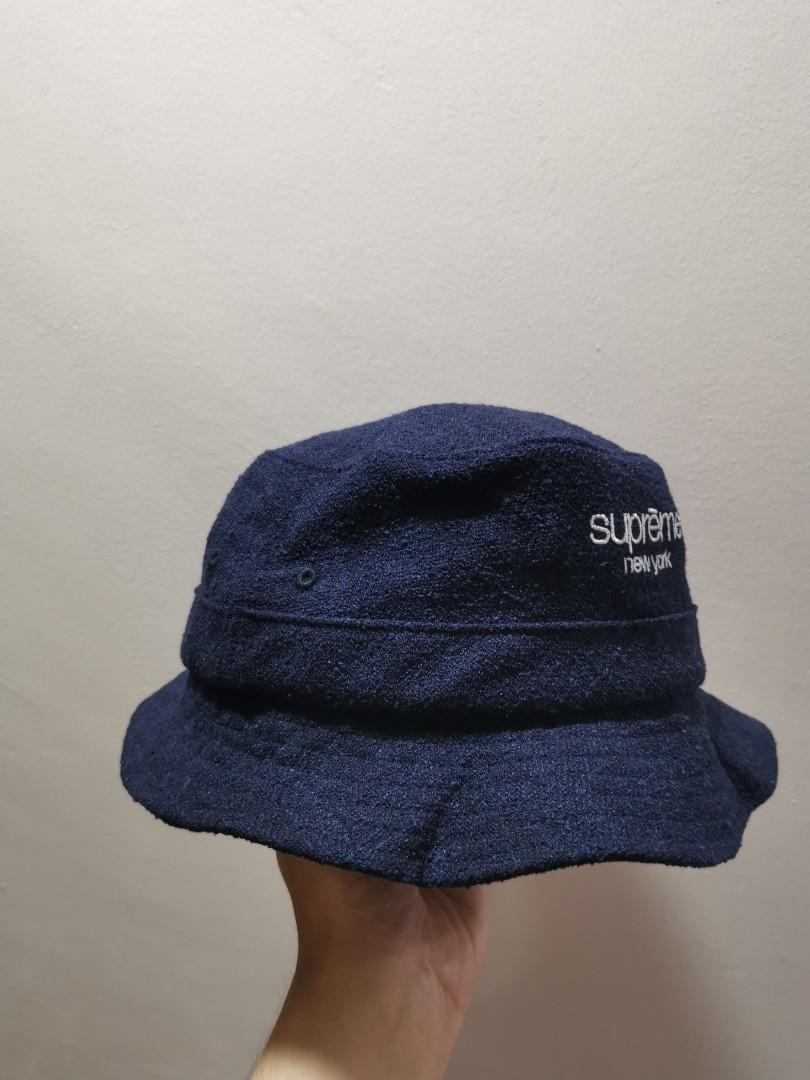 Supreme 21SS Classic Logo Terry Crusher Bucket Hat, Men's Fashion