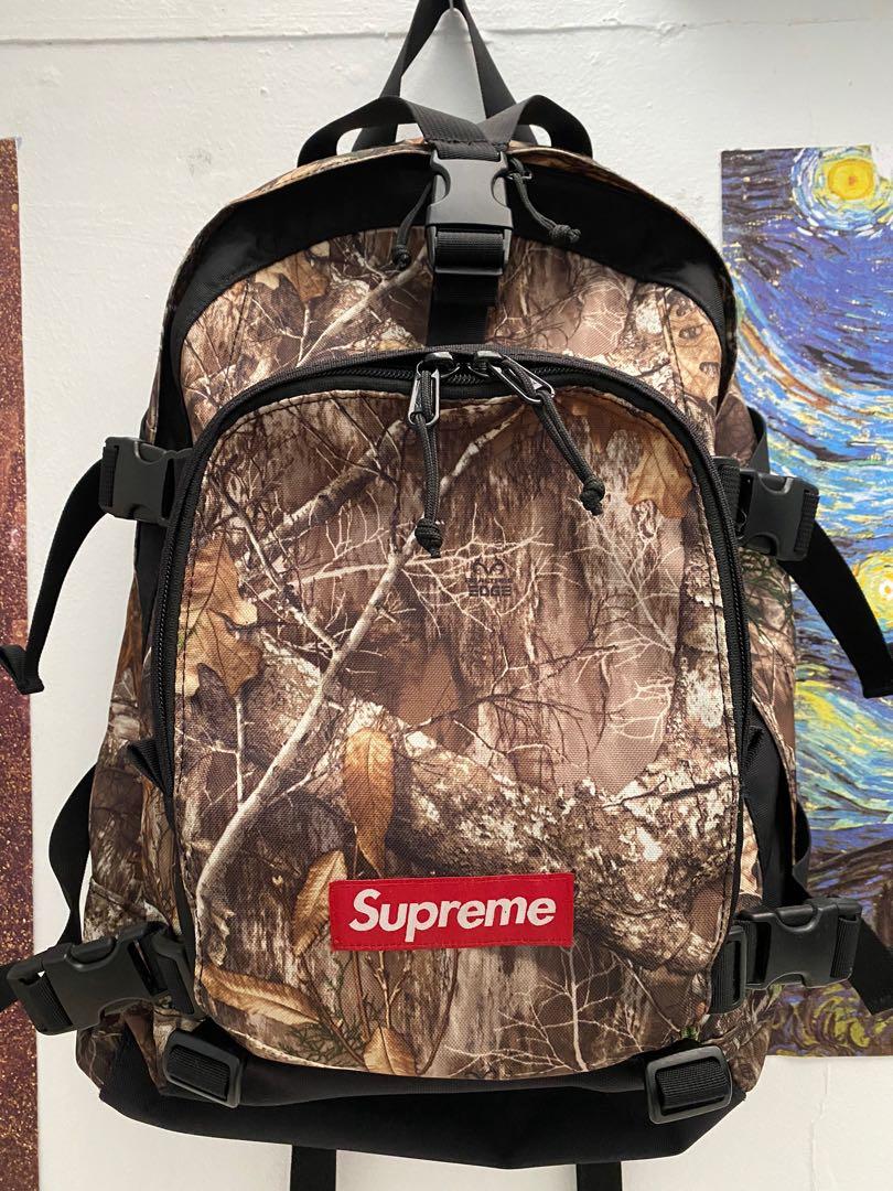 supreme  backpack real tree camo