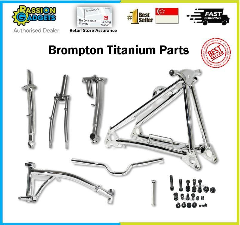 Titanium Frame Fork Triangle Stem Bar Shaft Bike Parts for Brompton 3sixty Pikes Bicycle Accessories