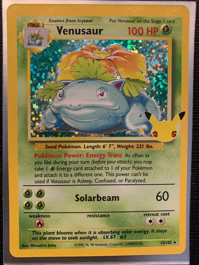 Venusaur - 15/102 Holo Rare (Classic Collection), Hobbies & Toys
