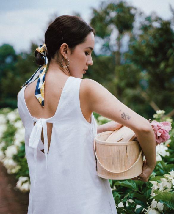 White a line summer dress discount