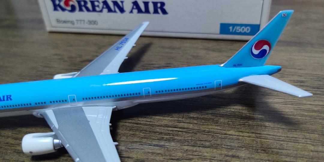 1/500 1:500 Korean Air B777-300 HL7534 大韓航空飛機模型, 興趣及