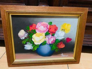 ✂️16”x12” Vintage Flower Painting
