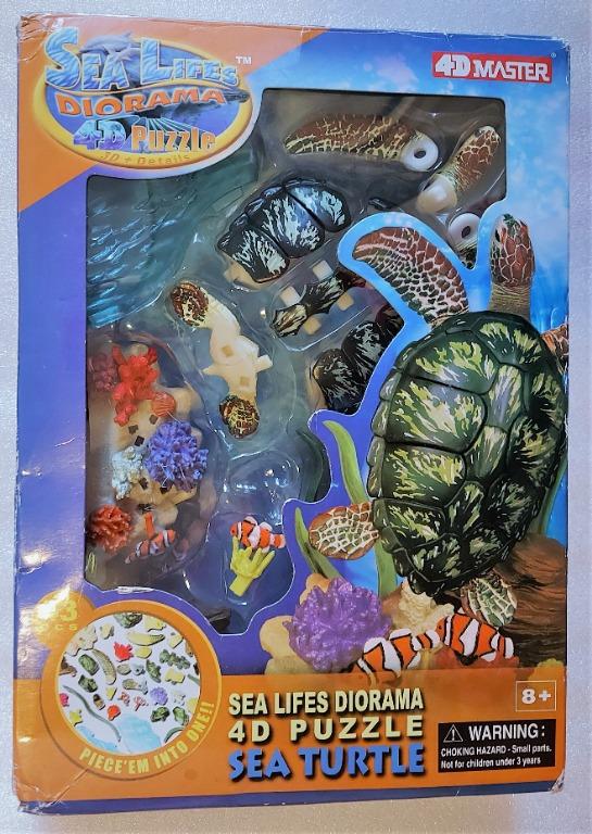 1盒深海海龜4D 立體模型Puzzle Sea Turtle Sea Life Diorama Master 