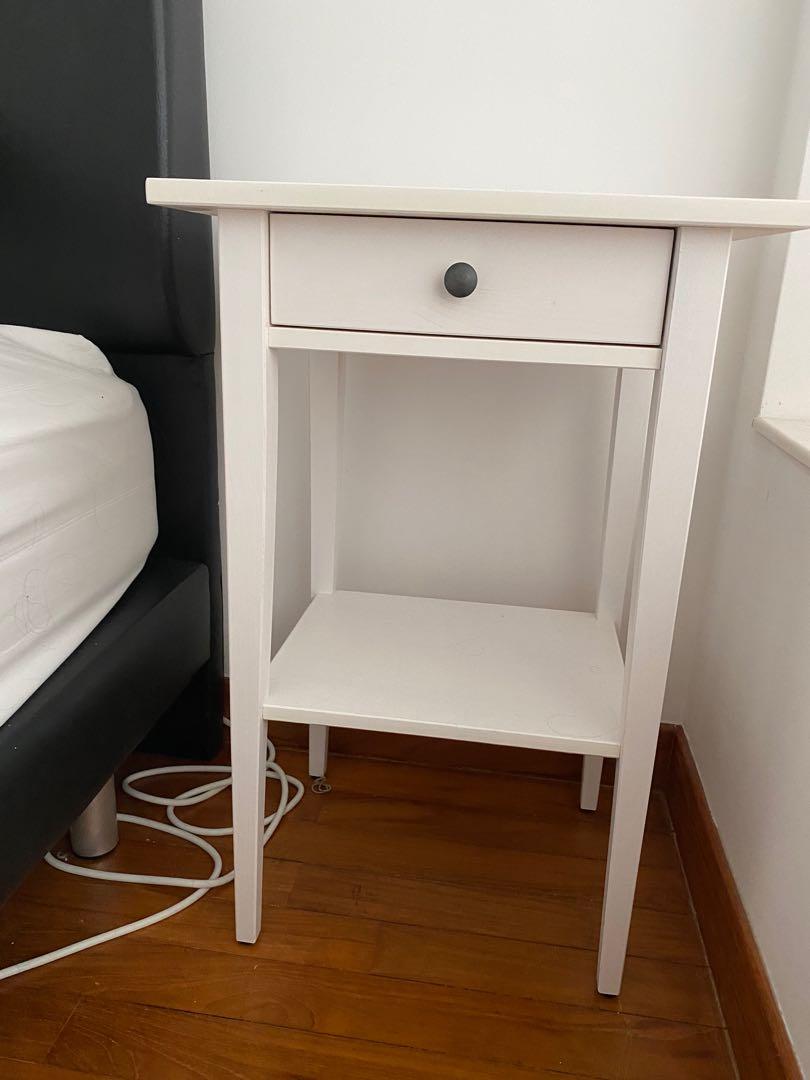 2x IKEA HEMNES Bedside Table White, Furniture & Home Living, Furniture