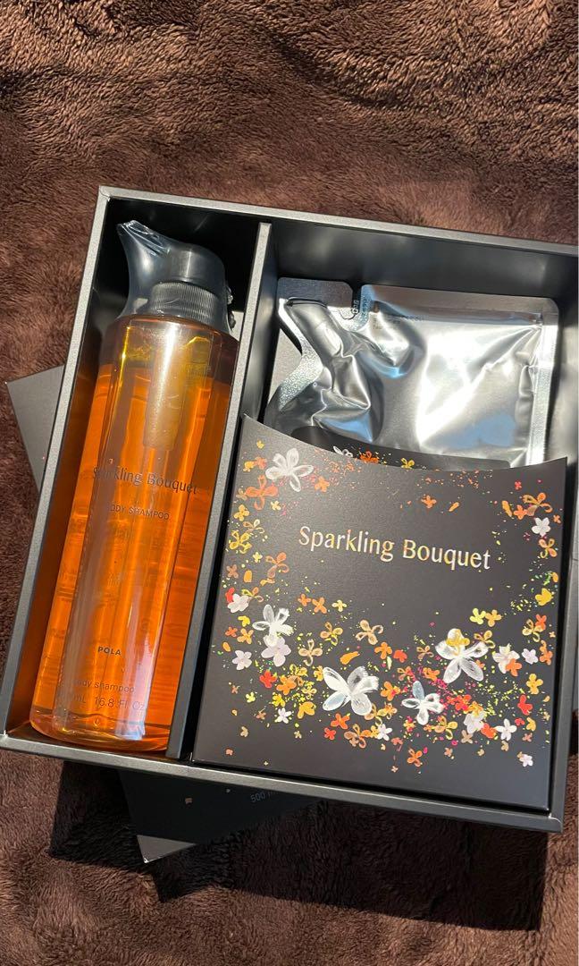 全新日本Pola Sparkling Bouquet body shampoo  refill 金桂花香美肌沐浴露禮盒500ml+470ml補充裝,  美容＆化妝品, 沐浴＆身體護理, 沐浴及身體護理- 沐浴-