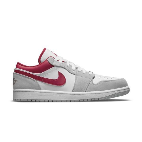 Air jordan 1 grey and top red